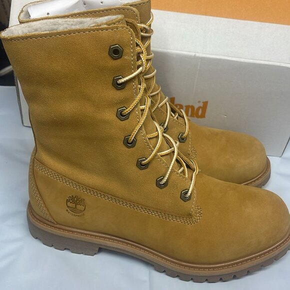 TIMBERLAND WOMEN'S AUTHENTIC MID WARM WATERPROOF BOOT WHEAT 8329R-231 - Picture 1 of 9